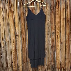 Vintage Black Midi Slip Dress